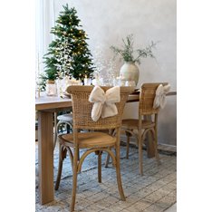 Wicker Back Dining Chair Image