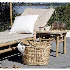 Wicker Picnic Basket with lid Image