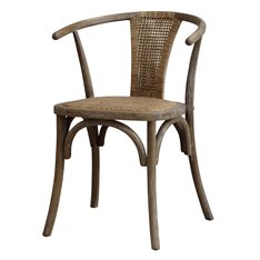 Wicker Round Back Dining Chair Image