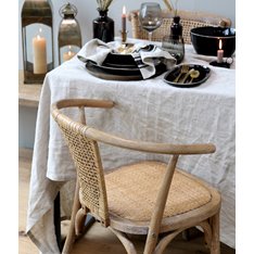 Wicker Round Back Dining Chair Image