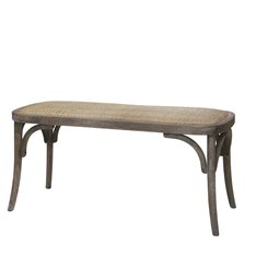 Wicker Seat Dining Bench Image
