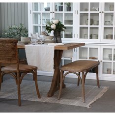 Wicker Seat Dining Bench Image