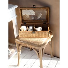 Wicker Seat Dining Stool Image