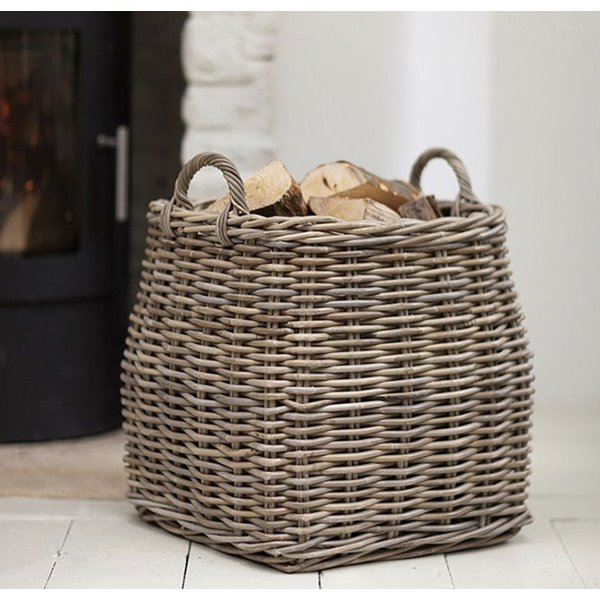 Wicker Tapered Log Basket