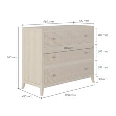 Wickham Cane Front Chest of Drawers Image