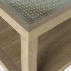 Wickham Oak and Glass Coffee Table Image