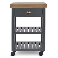 Wood Top Painted Forest Butchers Block Image