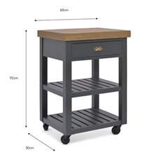 Wood Top Painted Forest Butchers Block Image