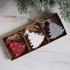 Wooden Christmas Tree Hanging Decoration Image