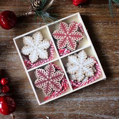Wooden Snowflake Christmas Decorations Image