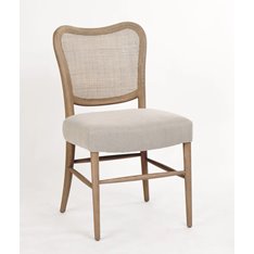 Woven Back and Oak Frame Dining Chair Image