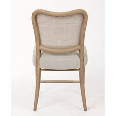 Woven Back and Oak Frame Dining Chair Image
