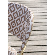 Woven Taupe and Cream Bistro Chair Image