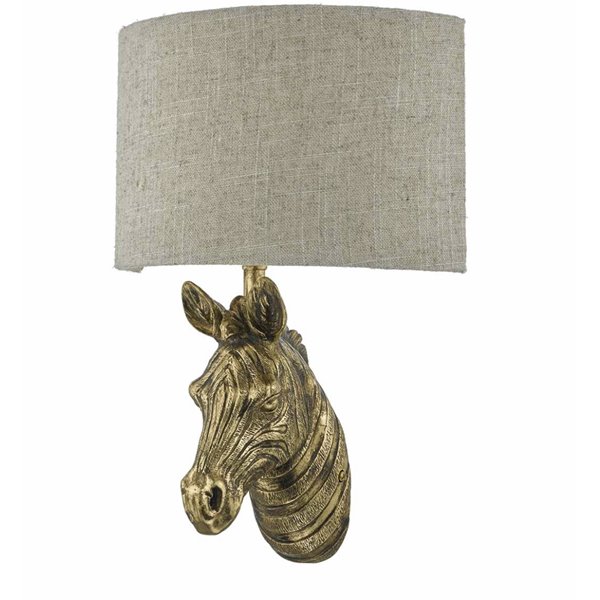 Zebra Single Gold Wall Light 